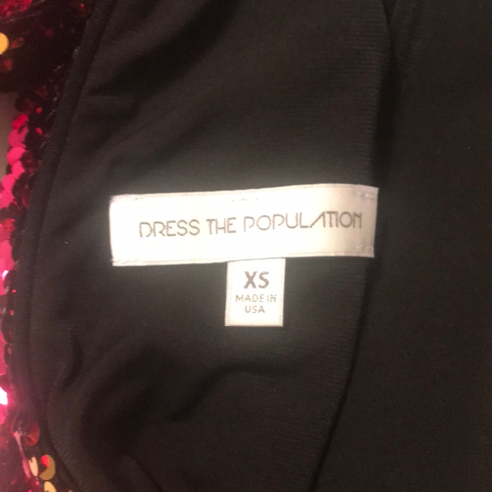 Dress the Population - Sequin Hot Pink Dress - Picture 5 of 8